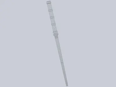 Sci fi baston Low-poly 3D model