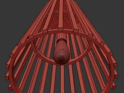 Orchard wooden pendant light 3D model