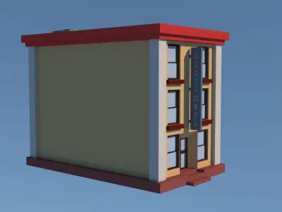Apartment Building 09 Low-poly 3D model