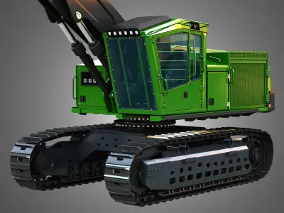 953MH Tracked Log Loader 3D model