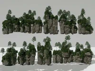 4 Tianzi Mountain Assets-4 3D model