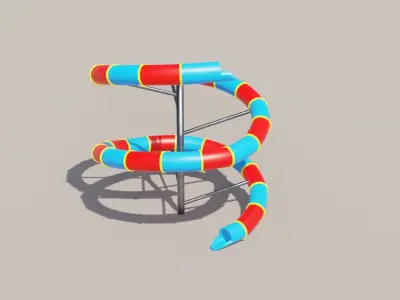 PBR Playground slide  Low-poly 3D model