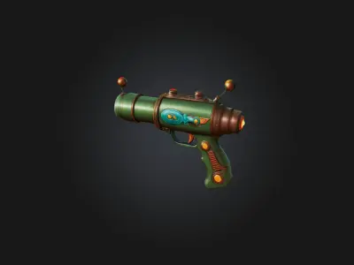 Cartoon Ray Gun 3D model