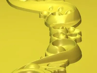 Carved corner decor 3D model 03 3D print model