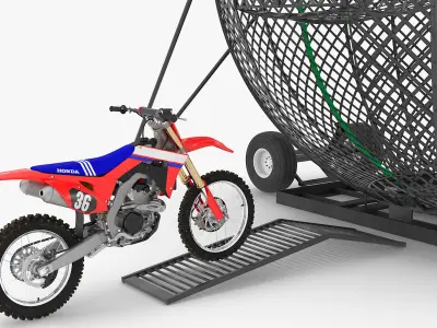  Globe of Death With Honda Dirt Bike 