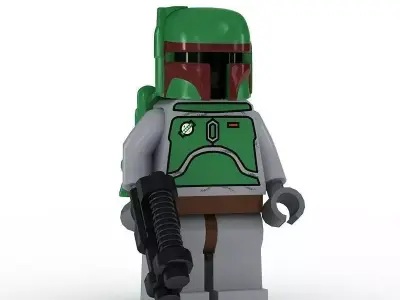 LEGO Minfigure Boba Fett older 3D model