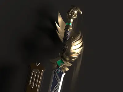 Genshin Impact - Favonius Sword - 3d file st 3D print model