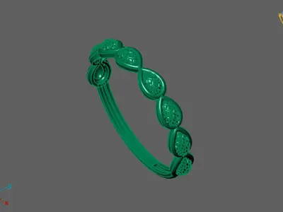 Women Ring Fancy Ring Plain light weight STL 3DM Printable 3D print model 12