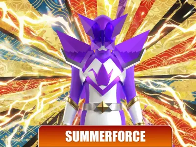 Origa Purple - Original Sentai Origaranger 3D model