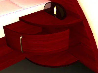 Stylized bed 3D model