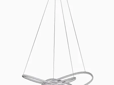 Cales Unique Geometric LED Chandelier 3D model