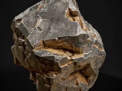 Realistic PBR Rock Low-poly 3D model