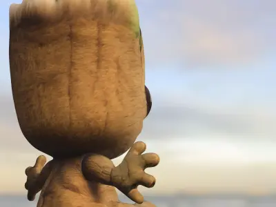 Baby groot plush Low-poly 3D model