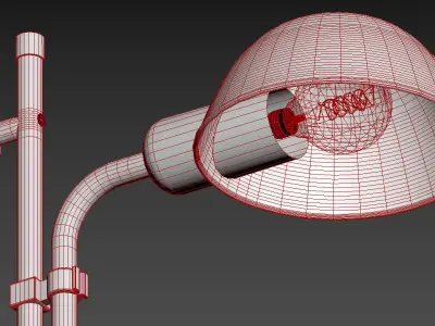 Sconce wall lamp with shade 3D model
