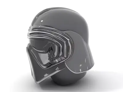 Sleek Black Helmet model pack Low-poly 3D model
