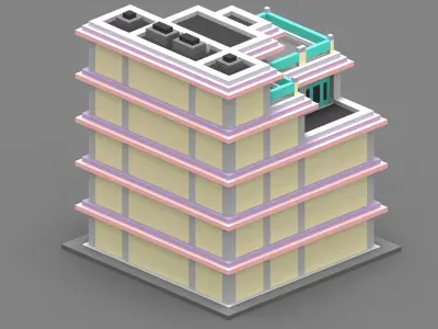 House Voxel - 9 Low-poly 3D model