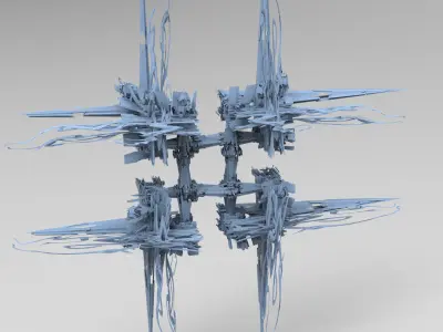 Haze Maze temple structure  Low-poly 3D model