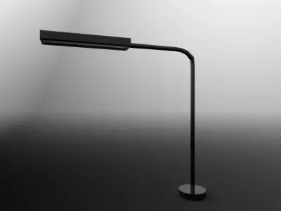 lampshade floor lamp with shade Low-poly 3D model