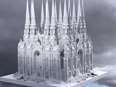 Fantasy Cathedral Very Grand pinnacle  3D print model