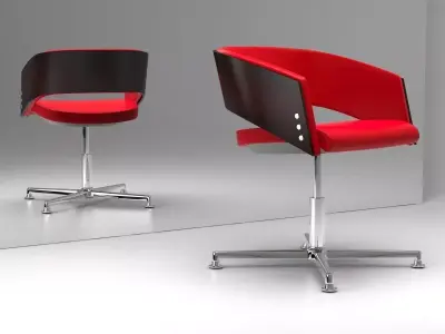 M - two chairs with base 3D model