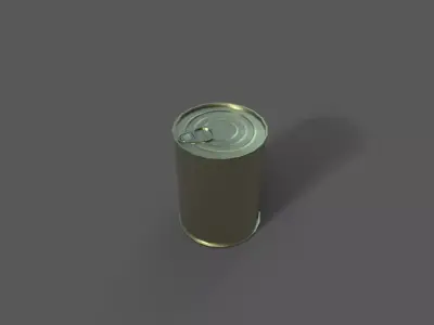 Low-poly tincan can Low-poly 3D model
