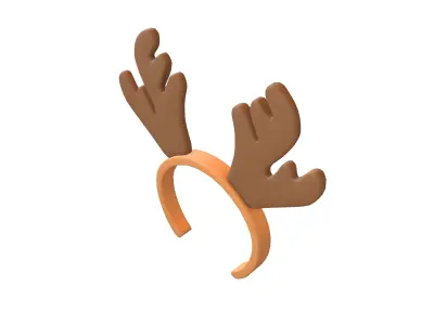 Rudolf Headband v1 002 Low-poly 3D model
