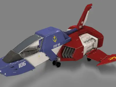 FF-X7 Core Fighter Low-poly 3D model