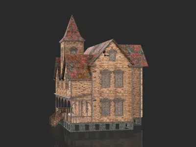 Old Medieval Abandoned House 3 3D model