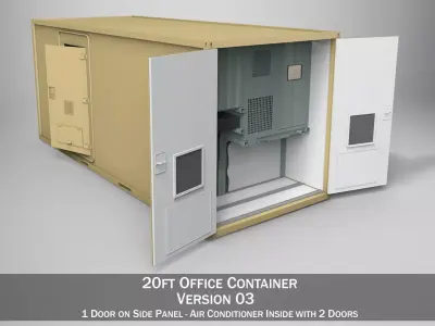 20ft Office Container Version 3 3D model