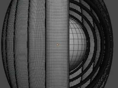 lampe light fixture with circular shape Free low-poly 3D model