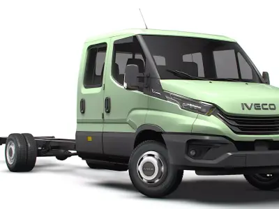 Iveco Daily Double Cab L6 Chassis 2026 3D model
