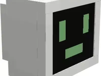 Computer Head Low-poly 3D model