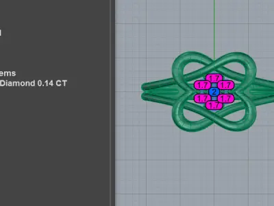 Lucky Four Leaf Clover Ring 3D print model purchase