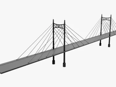 Bridge suspension 3D model