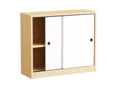 Living Room Contemporary Manufactured Wood Sideboard with Doors 3D model