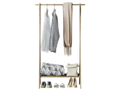 Wooden Floor Hanger CRB-01 3D model