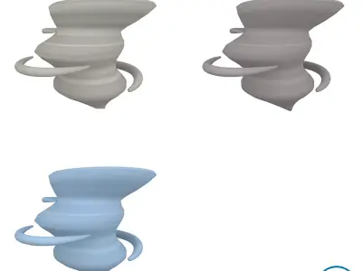 Tornado Pack 01 Low-poly 3D model