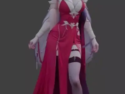 Elegant Fantasy Sorceress Free 3D print model