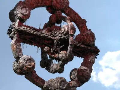 cyclone technology wheel 1 Low-poly 3D model