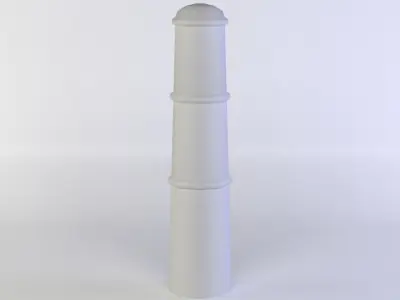 Metal column Low-poly 3D model