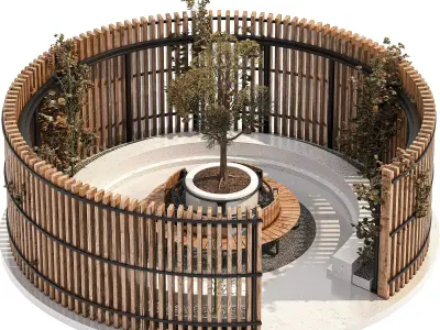 Wooden Garden Pod 02 3D model