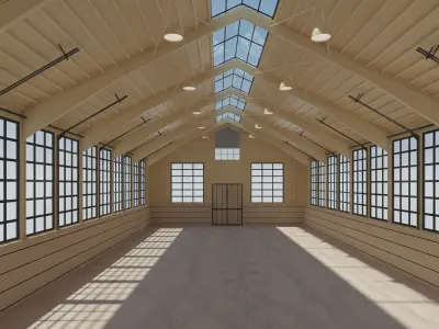 Horse Riding Hall 3D model