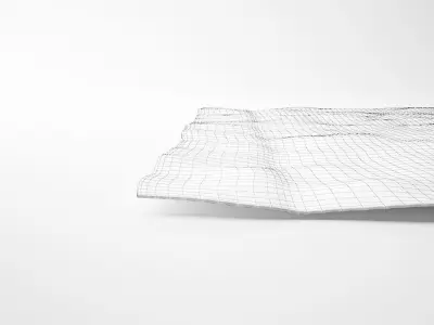 Light Grey Carpet - Rug Low-poly 3D model