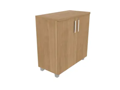 Cabinet wooden with two doors 3D model