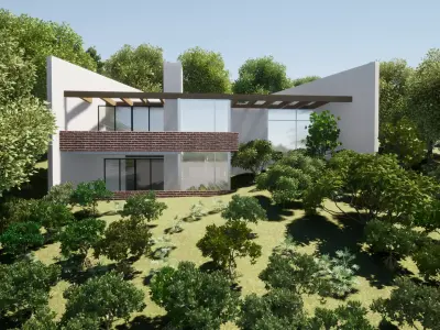 Rural modern house 3D model