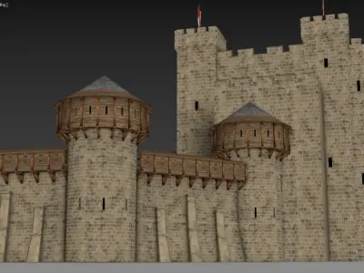 Medieval Castle Construction Set 3D model