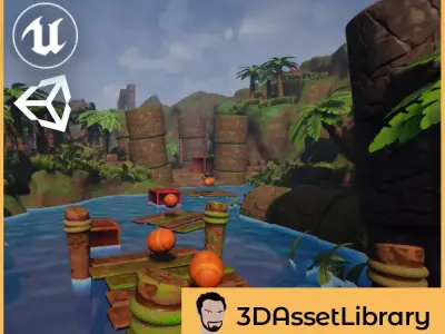The Platformer Vol 1 For Unreal And Unity Low-poly 3D model