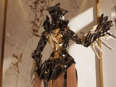 Celestia Prime The Mecha Goddess of Light 3D model