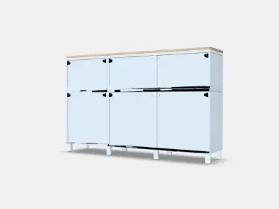 BESTA Storage combination with doors 33 Low-poly 3D model