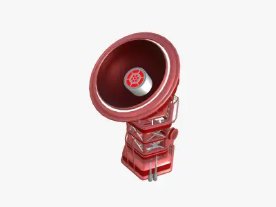 SciFi Antenna Tower A05 Red - Sci Fi Exterior Design Low-poly 3D model